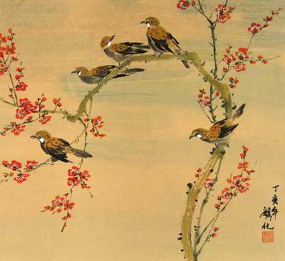 Birds & Cherry Blossoms