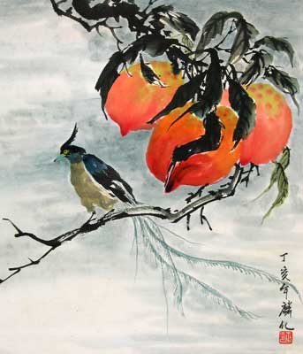 Bird with Fruit