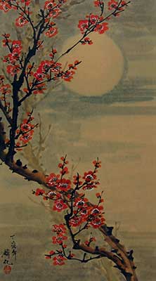 Cherry Blossoms with Moon