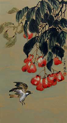 Bird with Fruit