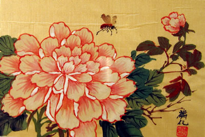 Peony & Bee