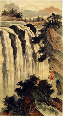 Landscape with Waterfall