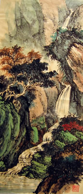 Landscape with Waterfall