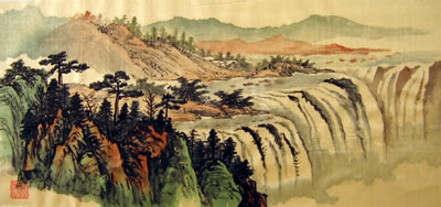 Landscape with Waterfall