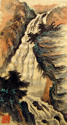 Landscape with Waterfall