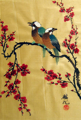 Birds & Plum Flowers