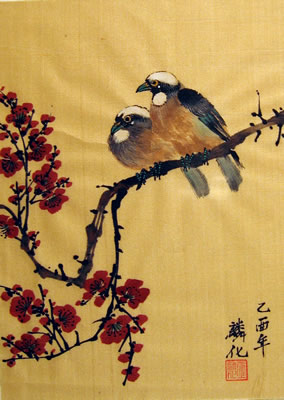 Birds & Plum Flowers