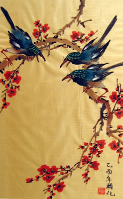 Birds & Plum Flowers