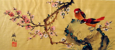 Birds & Plum Flowers