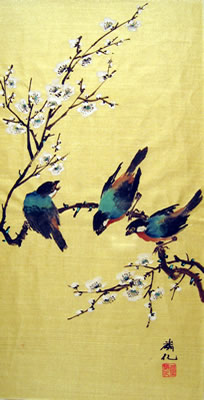 Birds & Plum Flowers