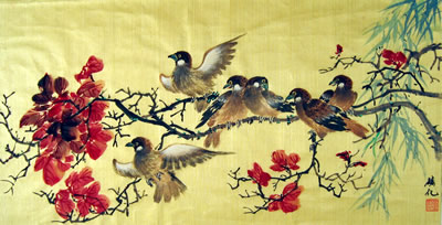 Birds & Flowers