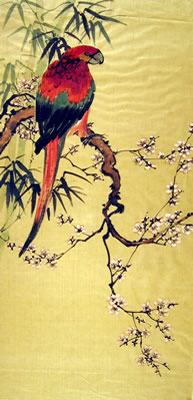Parrot.Cherry Blossom.Bamboo