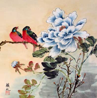 Flower with bird