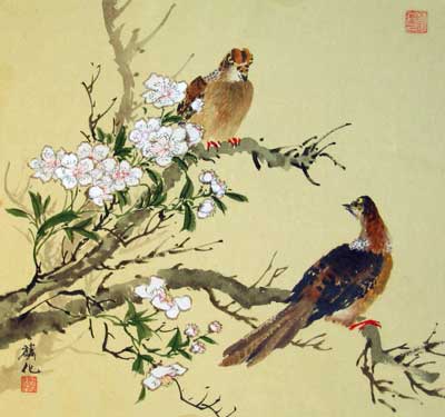 Flower with bird