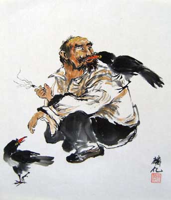 Man with Birds