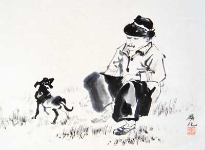 Man with Dog