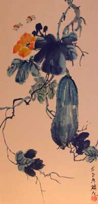 Melon with flower