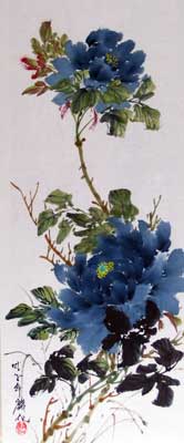 Blue Peonies