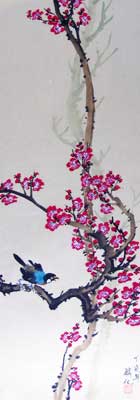 Bird with Plum flowers