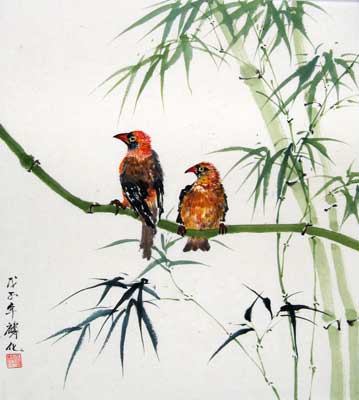 Bird with Bamboo