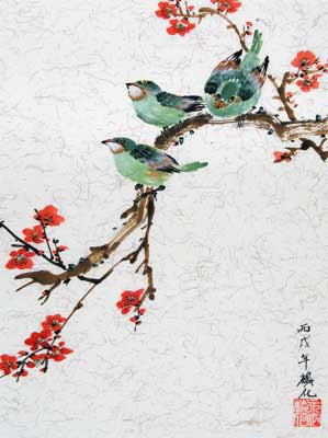 Birds with Cherry Blossoms