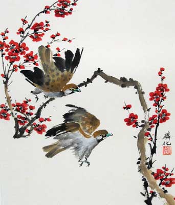 Birds with Cherry Blossoms