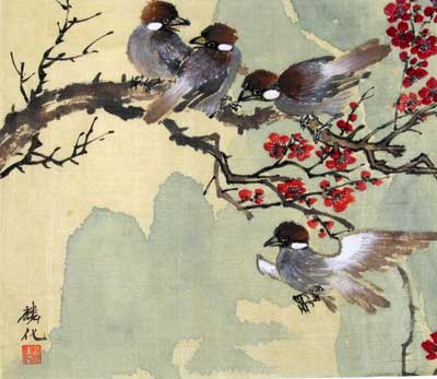 Birds with Cherry Blossoms