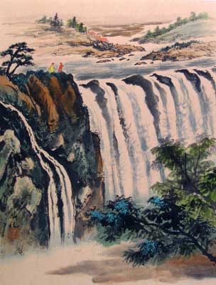 Landscape with Waterfall