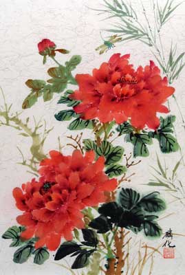 Red Peonies