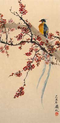 Bird with Cherry Blossoms