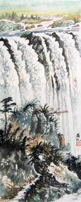 Landscape with Waterfall