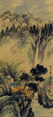 Landscape with Waterfall