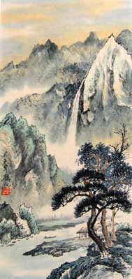 Landscape with Waterfall