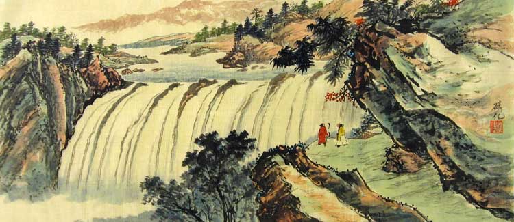 Landscape with Waterfall