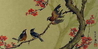 Birds with Cherry Blossoms