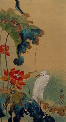 Bird with Lotus