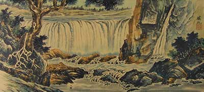 Landscape with Waterfall