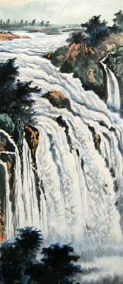 Landscape with Waterfall